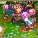 オンラインRPG『ルビニアサーガ』戦闘画面