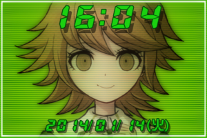 スマホアプリ『アルターエゴ　for　ダンガンロンパ』時計画面