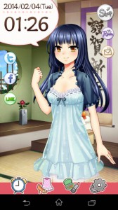 スマホアプリ『おこして！おめざめガールズ』メイン画面２