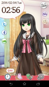 スマホアプリ『おこして！おめざめガールズ』メイン画面３